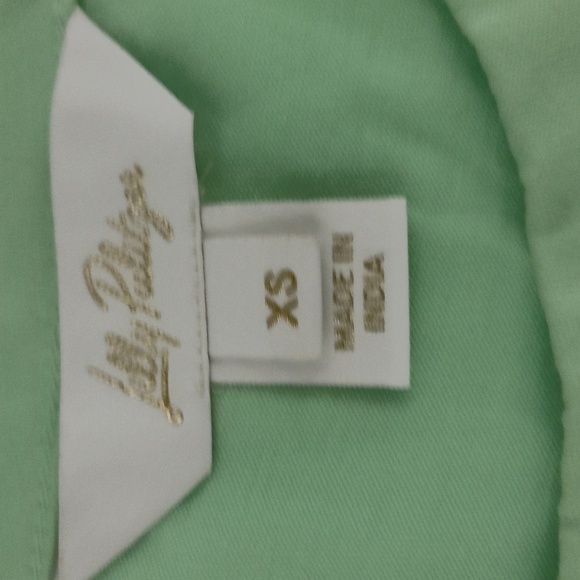 Lilly Pulitzer Sebene Knit Top Cool Mint Green Large Eyelet Cotton Size Xsmall - Picture 7 of 9